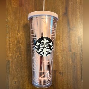 Starbucks pink art deco tumbler